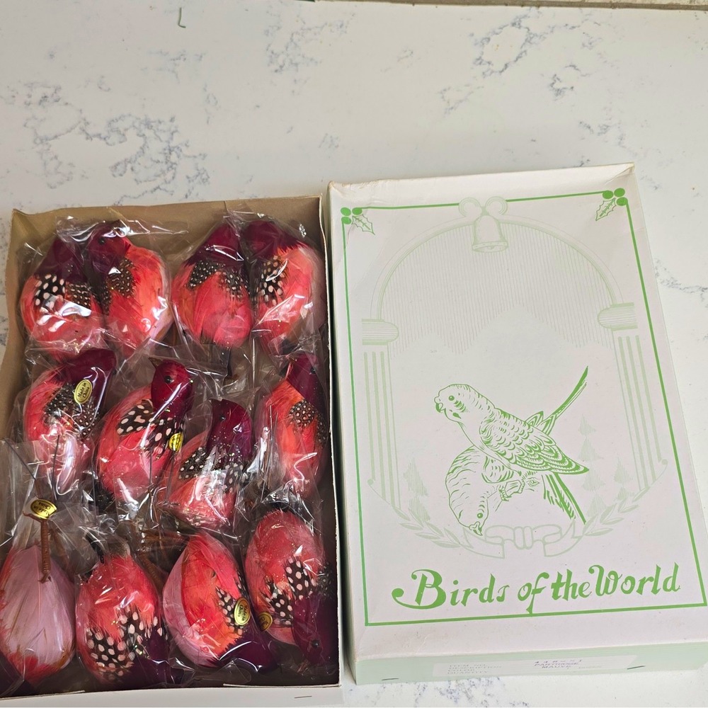 Partridge Mauve Bird Ornaments 4 1/8 in Item 448-11, 1 Dozen